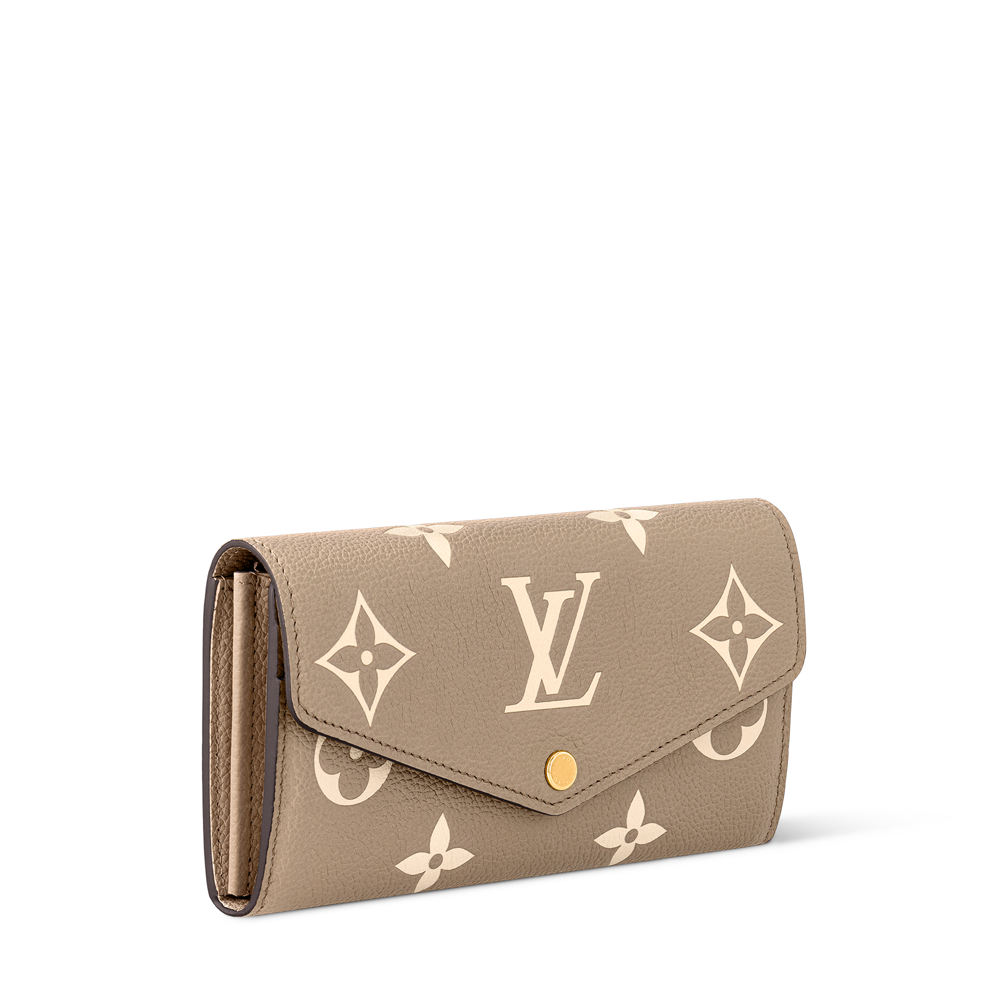 Carteira Sarah Couro Monogram Empreinte Bicolor - Carteiras Carteira Sarah Couro Monogram Empreinte Bicolor - Carteiras